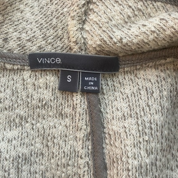 Vince Luxury Capsule Cream Gray Marled Open-FrontCardigan Jacket Size Small - Picture 4 of 7